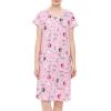 imageAmerican Trends Nightgowns for Women Cotton Night Shirts Short Sleeve Night Gown Dress Casual Pajamas Soft SleepwearPink Cat