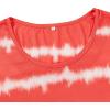 imageAmerican Trends Nightgowns for Women Cotton Night Shirts Short Sleeve Night Gown Dress Casual Pajamas Soft SleepwearRed Tie Dye