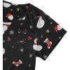 imageAmerican Trends Nightgowns for Women Cotton Night Shirts Short Sleeve Night Gown Dress Casual Pajamas Soft SleepwearSnowman on Black