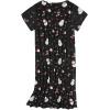 imageAmerican Trends Nightgowns for Women Cotton Night Shirts Short Sleeve Night Gown Dress Casual Pajamas Soft SleepwearSnowman on Black