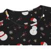 imageAmerican Trends Nightgowns for Women Cotton Night Shirts Short Sleeve Night Gown Dress Casual Pajamas Soft SleepwearSnowman on Black