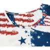 imageAmerican Trends Nightgowns for Women Cotton Night Shirts Short Sleeve Night Gown Dress Casual Pajamas Soft SleepwearStar American Flag