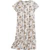 imageAmerican Trends Nightgowns for Women Cotton Night Shirts Short Sleeve Night Gown Dress Casual Pajamas Soft SleepwearCoffe Cat