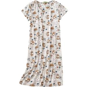 imageAmerican Trends Nightgowns for Women Cotton Night Shirts Short Sleeve Night Gown Dress Casual Pajamas Soft SleepwearCoffe Cat