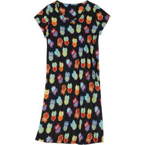 imageAmerican Trends Nightgowns for Women Cotton Night Shirts Short Sleeve Night Gown Dress Casual Pajamas Soft SleepwearM Owl