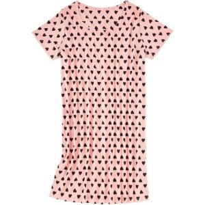 imageAmerican Trends Nightgowns for Women Cotton Night Shirts Short Sleeve Night Gown Dress Casual Pajamas Soft SleepwearPink Black Heart
