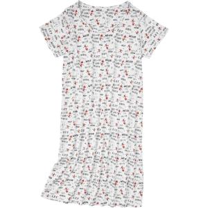 imageAmerican Trends Nightgowns for Women Cotton Night Shirts Short Sleeve Night Gown Dress Casual Pajamas Soft SleepwearSnowman Alphabet