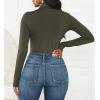 imageAmerican Trends Bodysuit for Women Body Suit Long Sleeve Bodysuit Tops Turtleneck Leotards ShapewearArmy Green