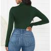 imageAmerican Trends Bodysuit for Women Body Suit Long Sleeve Bodysuit Tops Turtleneck Leotards ShapewearDark Green