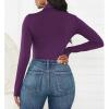 imageAmerican Trends Bodysuit for Women Body Suit Long Sleeve Bodysuit Tops Turtleneck Leotards ShapewearFuchsia