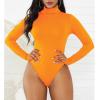 imageAmerican Trends Bodysuit for Women Body Suit Long Sleeve Bodysuit Tops Turtleneck Leotards ShapewearOrange