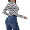 imageAmerican Trends Bodysuit for Women Body Suit Long Sleeve Bodysuit Tops Turtleneck Leotards ShapewearSerpentine