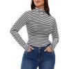 imageAmerican Trends Bodysuit for Women Body Suit Long Sleeve Bodysuit Tops Turtleneck Leotards ShapewearSerpentine
