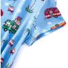 imageAmerican Trends Nightgowns for Women Cotton Night Shirts Short Sleeve Night Gown Dress Casual Pajamas Soft SleepwearBlue Coconut Tree
