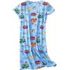 imageAmerican Trends Nightgowns for Women Cotton Night Shirts Short Sleeve Night Gown Dress Casual Pajamas Soft SleepwearBlue Coconut Tree