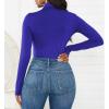 imageAmerican Trends Womens Shapewear Bodysuit Black Long Sleeve Turtleneck Bodysuit for Women Shapewear Bodysuit JumpsuitSapphire