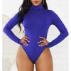 imageAmerican Trends Womens Shapewear Bodysuit Black Long Sleeve Turtleneck Bodysuit for Women Shapewear Bodysuit JumpsuitSapphire