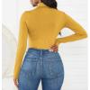 imageAmerican Trends Womens Shapewear Bodysuit Black Long Sleeve Turtleneck Bodysuit for Women Shapewear Bodysuit JumpsuitYellow