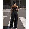 imageAmerican Trends Cargo Pants Women Baggy Pants Y2K Parachute Pants with Multiple Pockets Trendy Lightweight Pants for WomanBlack