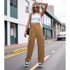 imageAmerican Trends Cargo Pants Women Baggy Pants Y2K Parachute Pants with Multiple Pockets Trendy Lightweight Pants for WomanBrown