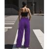 imageAmerican Trends Cargo Pants Women Baggy Pants Y2K Parachute Pants with Multiple Pockets Trendy Lightweight Pants for WomanDark Purple