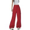 imageAmerican Trends Cargo Pants Women Baggy Pants Y2K Parachute Pants with Multiple Pockets Trendy Lightweight Pants for WomanRed
