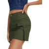 imageWomens Cargo Skirt Low Waist Denim Mini Skirt Y2k Button Cargo Skirts for Women with PocketsArmy Green