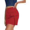 imageWomens Cargo Skirt Low Waist Denim Mini Skirt Y2k Button Cargo Skirts for Women with PocketsRed