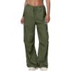 imageAmerican Trends Parachute Pants for Women Cargo Pants Women Baggy Y2K Pants Drawstring Elastic Waist SweatpantsArmy Green