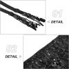 imageBelly Dance Skirt Sequins Tassel Hip Scarf Fringe Skirt Rave Party Dance Performance Costume for Women GirlsBlack