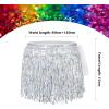 imageBelly Dance Skirt Sequins Tassel Hip Scarf Fringe Skirt Rave Party Dance Performance Costume for Women GirlsSilver