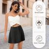 imageSatin Mini Skirt High Waisted Silk Skirts for Women Trendy Solid Color Short SkirtBlack