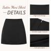 imageSatin Mini Skirt High Waisted Silk Skirts for Women Trendy Solid Color Short SkirtBlack