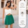 imageSatin Mini Skirt High Waisted Silk Skirts for Women Trendy Solid Color Short SkirtGreen