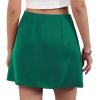 imageSatin Mini Skirt High Waisted Silk Skirts for Women Trendy Solid Color Short SkirtGreen