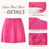 imageSatin Mini Skirt High Waisted Silk Skirts for Women Trendy Solid Color Short SkirtWhite