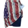 imageTennis Skirt for Women with Pockets Athletic Skort Knee Length Golf High Waist Skirt Drawstring ShortsAmerican Flag