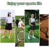 imageTennis Skirt for Women with Pockets Athletic Skort Knee Length Golf High Waist Skirt Drawstring ShortsBlack