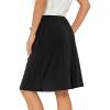 imageTennis Skirt for Women with Pockets Athletic Skort Knee Length Golf High Waist Skirt Drawstring ShortsBlack
