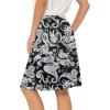 imageTennis Skirt for Women with Pockets Athletic Skort Knee Length Golf High Waist Skirt Drawstring ShortsBlack Retro