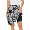 imageTennis Skirt for Women with Pockets Athletic Skort Knee Length Golf High Waist Skirt Drawstring ShortsBlack Retro
