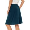 imageTennis Skirt for Women with Pockets Athletic Skort Knee Length Golf High Waist Skirt Drawstring ShortsBlue