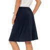 imageTennis Skirt for Women with Pockets Athletic Skort Knee Length Golf High Waist Skirt Drawstring ShortsDark Blue
