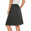 imageTennis Skirt for Women with Pockets Athletic Skort Knee Length Golf High Waist Skirt Drawstring ShortsDeep Gray
