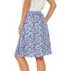 imageTennis Skirt for Women with Pockets Athletic Skort Knee Length Golf High Waist Skirt Drawstring ShortsGraffiti Floral