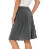 imageTennis Skirt for Women with Pockets Athletic Skort Knee Length Golf High Waist Skirt Drawstring ShortsGray