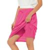 imageTennis Skirt for Women with Pockets Athletic Skort Knee Length Golf High Waist Skirt Drawstring ShortsHot Pink