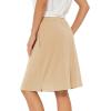 imageTennis Skirt for Women with Pockets Athletic Skort Knee Length Golf High Waist Skirt Drawstring ShortsKhaki
