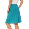 imageTennis Skirt for Women with Pockets Athletic Skort Knee Length Golf High Waist Skirt Drawstring ShortsLight Blue