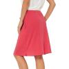 imageTennis Skirt for Women with Pockets Athletic Skort Knee Length Golf High Waist Skirt Drawstring ShortsRed
